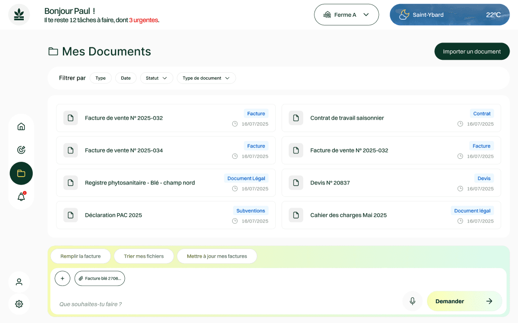Serena — bibliothèque de documents