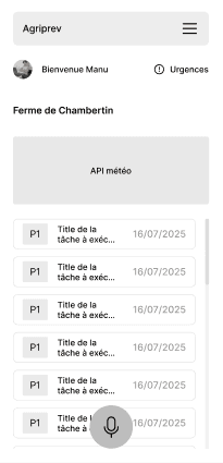 Serena — wireframe V1 mobile